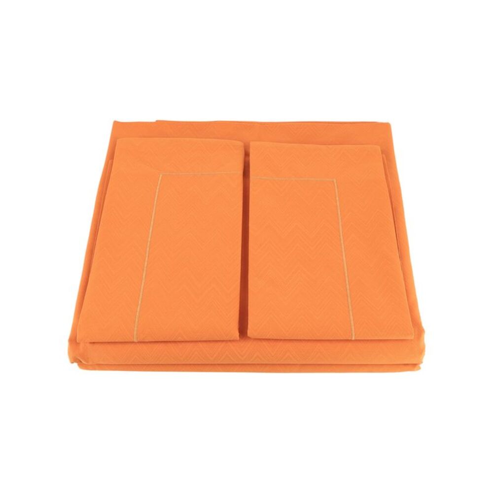 Missoni Jo King Size Sheet and Pillowcase Set Orange Unisex-Adult